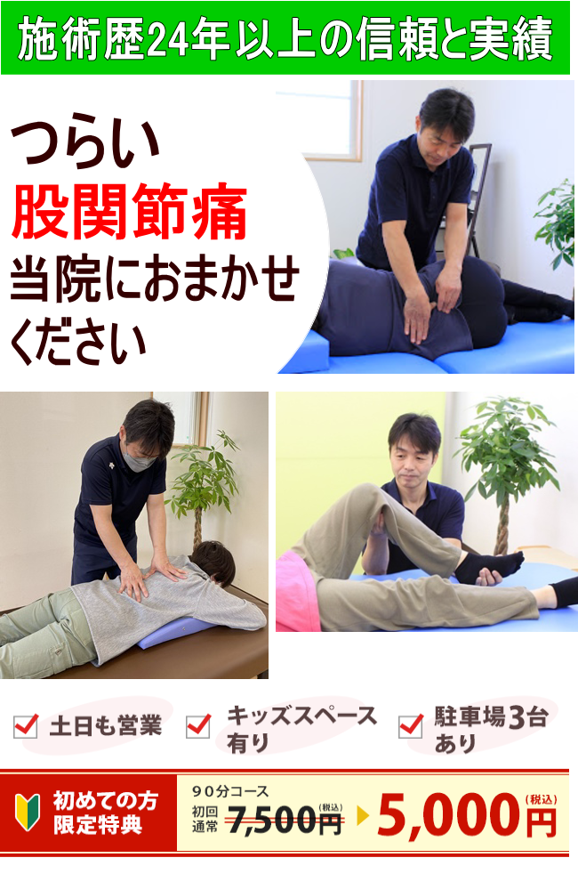 なぜ股関節痛（太ももの付け根の痛み）が改善に導かれるのか？